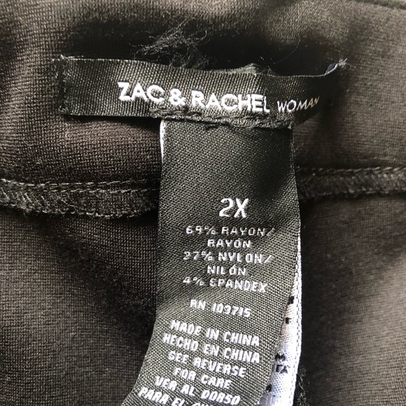 Black Slacks Tummy Control 27” inseam - Picture 2 of 5